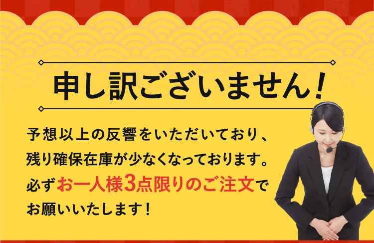 在庫残り僅かとなっています