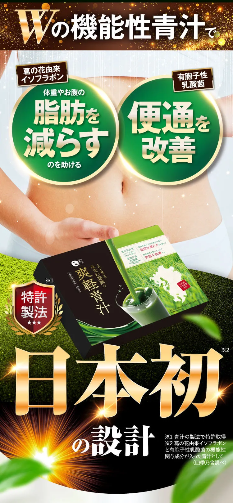 脂肪を減らす・便通を改善