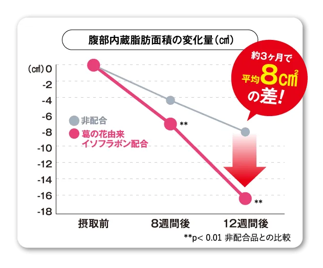 腹部脂肪面積の変化量2